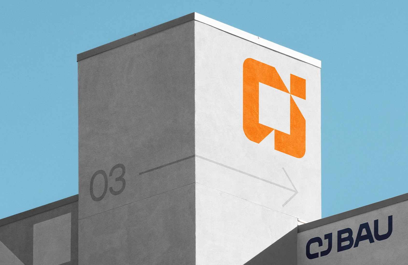 CJ BAU Logo Gebäude CJ BAU Logo Gebäude