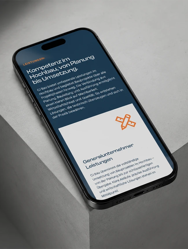CJ BAU Webdesign Smartphone CJ BAU Webdesign Smartphone
