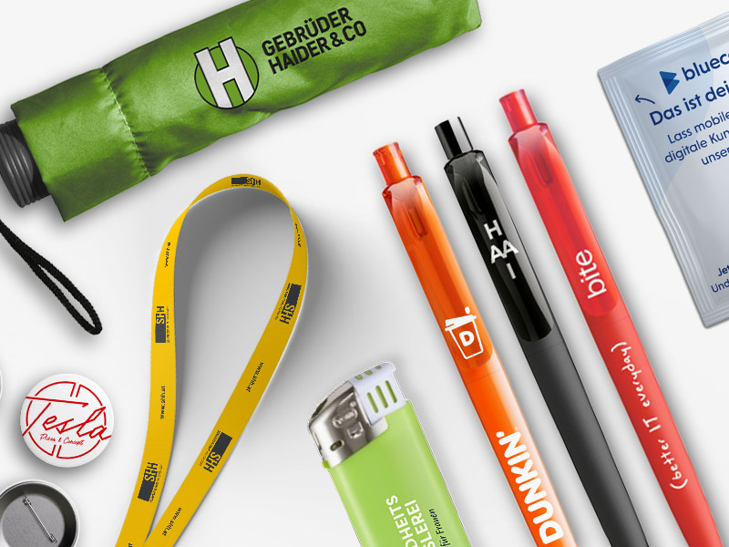 Werbemittel und Promotionsmaterial