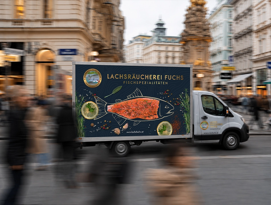 Lachsräucherei Fuchs Autobranding Lachsräucherei Fuchs Autobranding