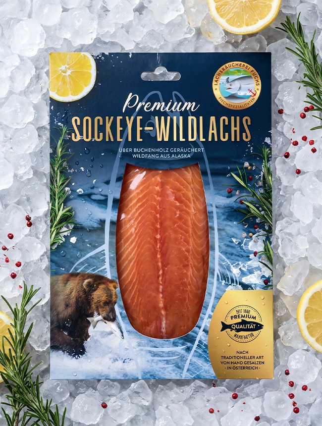 Lachräucherei Fuchs Sockeye Wildlachs